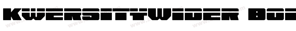 KwersityWider Bold字体转换
